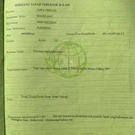 DIJUAL TANAH KAVLING DI BONJITAN Sukorejo Mertoyudan Magelang