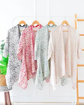 OUTER BATIK WANITA ATASAN BERLENGAN WANITA MOTIF BATIK CARDIGAN BATIK