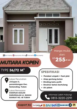 RUMAH MINIMALIS MUTIARA KOPEN