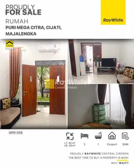 Dijual Rumah Siap Huni di Puri Mega Citra Majalengka