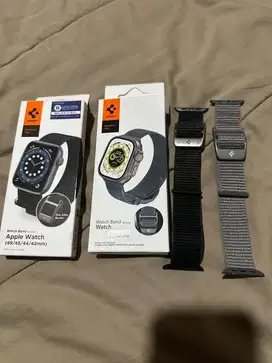2 strap Apple Watch Spigen DuraPro Flex warna Black dan Grey