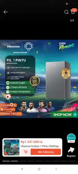 Hisense Kulkas 1 Pintu
