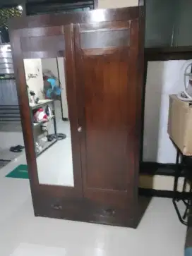 lemari 2 pintu jati