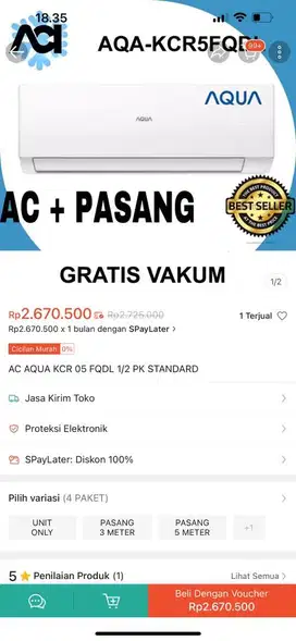 AC Aqua 1/2 PK.. standar