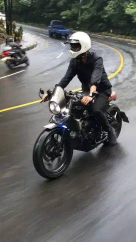 Vixion Custom Caferacer Lengkap Plat Panjang