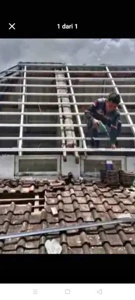 atap bocor kanopi atap bajarigan terpasang dll