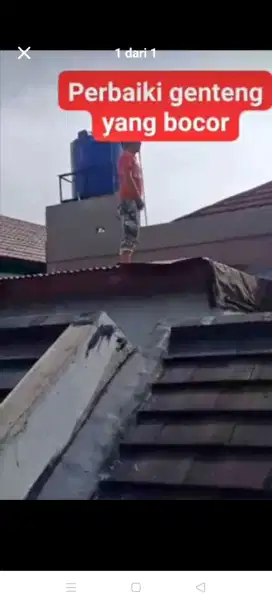 atap bocor kanopi atap bajarigan terpasang dll