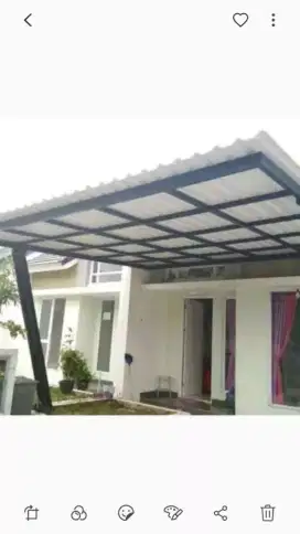 Kanopi besi atap alderon single
