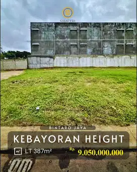 Dijual   Kavling Premium Area  Kebayoran Height ,  Kebayoran Residence