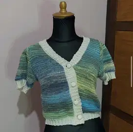 atasan rajut warna warni