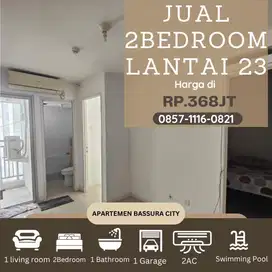jual murah 2BR unfurnished lt23 apartemen bassura city