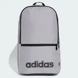 Tas Adidas Lifestyle Classic Foundation Backpack Unisex Grey Original