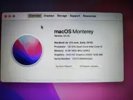 Di jual macbook air 13 Core i7 2015