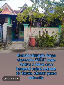 Dijual rumah strategis harga ekonomis sektor v pondok ungu
