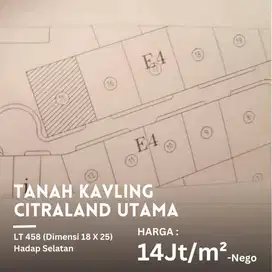 14JT/M2! DIJUAL KAVLING TANAH CITRALAND VILLA GOLF REGENCY MURAH
