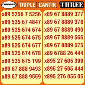 THREE-C) NOCAN Three Triple kartu perdana nomor cantik tri 888 999