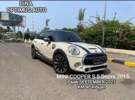 Mini cooper S 5 Doors 2015 AT 2.0, KM Antik, Pajak Panjang