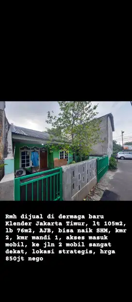 Murah rumah di dermaga baru Klender