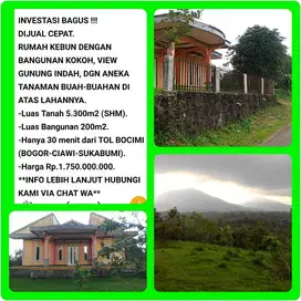 Villa murah view gunung indah 30 menit dr Tol Parungkuda-Sukabumi.