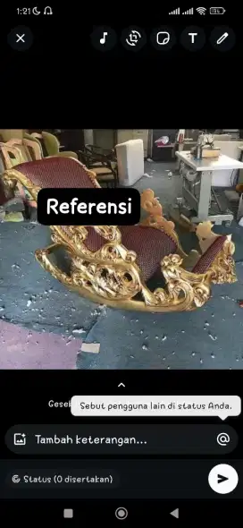 Kursi goyang full ukir asli jati tebal