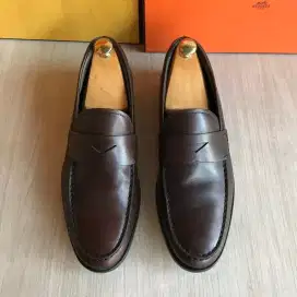 Tods loafer sepatu slip on leather mens 42
