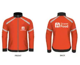 Shopee Food Driver Jaket Resmi Original 100% size 2XL Baru/New.