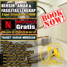 ADA NETFLIX 2KAMAR SEWA TRANSIT HARIAN APARTEMEN GREEN PRAMUKA CITY