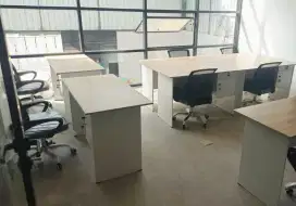 Meja Kerja Belajar Komputer + Kursi Kantor Kerja Komputer Baru
