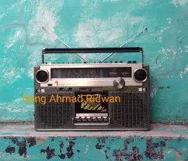 FM AM SW radio tape kaset pita antik jadul kuno tua klasik boombox JVC