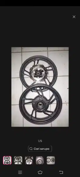 Jual velg Vario 125/150 bekas pemakaian dari motor baru