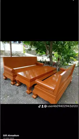 Meja tamu full Kayu jati