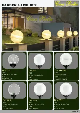 Lampu taman bulat DLX