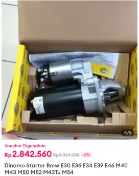 Dinamo Starter mobil BMW E30 E36 E34 E39 E46 M4 M43 M50 M52 M43TU M54