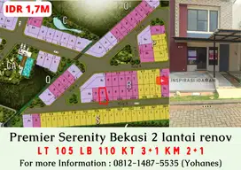 Jual Cepat Premier Serenity Bekasi 7x15mtr 2 lantai renov