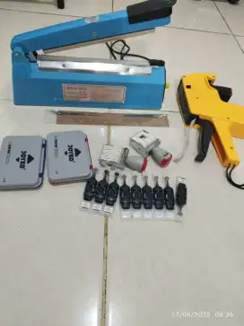 Alat pres plastik.alat lebel stempel tanggal tinta