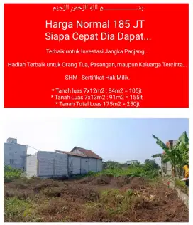 TERMURAH SE SURABAYA DAN SIDOARJO TANAH MURAH BERKAH SIAP BANGUN...