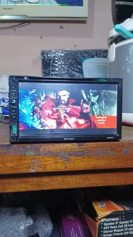 headunit dobeldin layar 7 inch jernih mulus bagus film usb