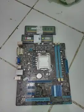 Mainboard H61 Asus Gen 3 plus Ram 6GB