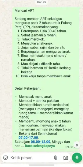MENCARI ART SEKALIGUS MENGURUS ANAK 2 TAHUN