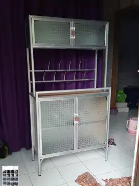 Rak piring alumunium minimalis
