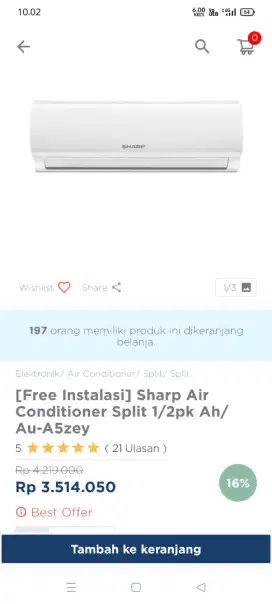Promo ac ½ pk sharp