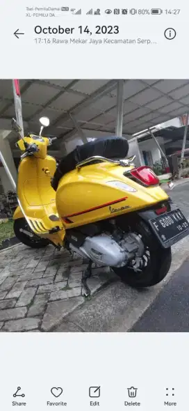 Vespa Sprint S 2020 kuning