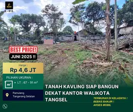 Jual Tanah Kavling Siap Bangun Pamulang Sudimara Dekat Kantor Walikota