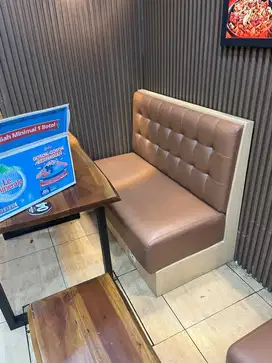 Sofa kulit bekas resto 120cm