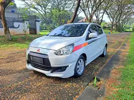 DIJUAL CASH MIRAGE GLS SPORT 2012 AUTOMATIC PUTIH MITSUBISHI