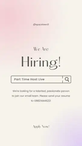 Part Time Host Live
