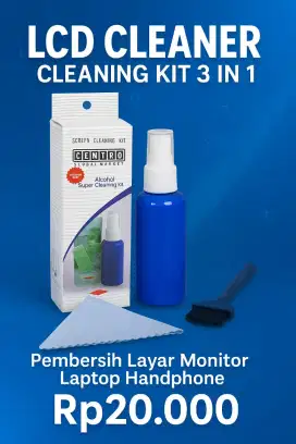 LCD Cleaner Cleaning Kit 3in1 Pembersih Layar Monitor Laptop Handphone