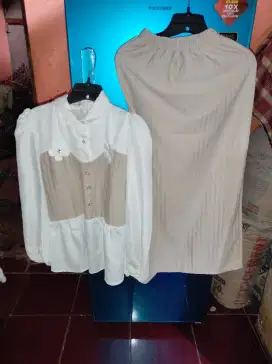 Baju 1 set warna chesnut