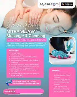 Dicari Mitra Freelance Sejasa untuk Daily Cleaning dan Massage