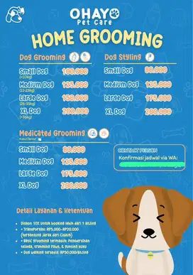 Home Grooming Anjing Panggilan – Murah, Profesional, Lengkap!